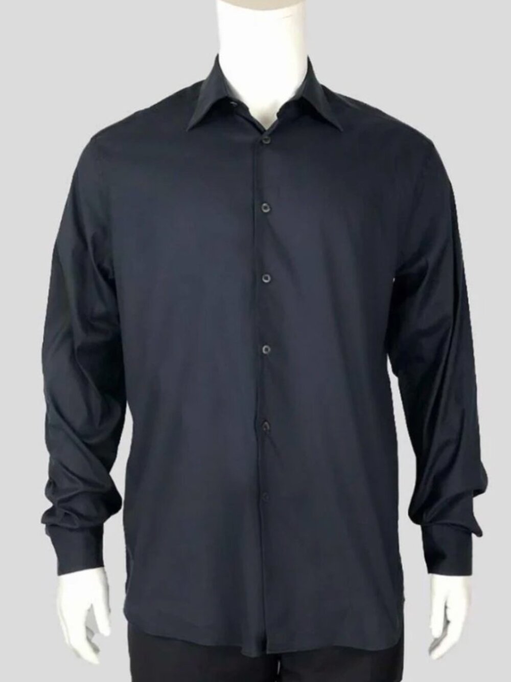 Prada Men's Navy Blue Tailored Dress Shirt | Size 41 IT / 16 US | Slightly Worn